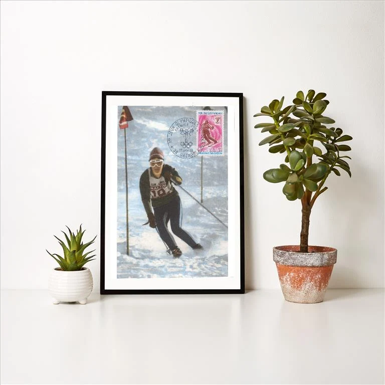 WS-92 Slalom Ski Racing - Vintage Image Art Print, Individual Print