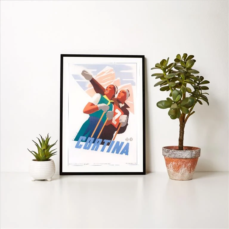 WS-186 Travel Poster for Cortina - Vintage Image Art Print, Individual Print