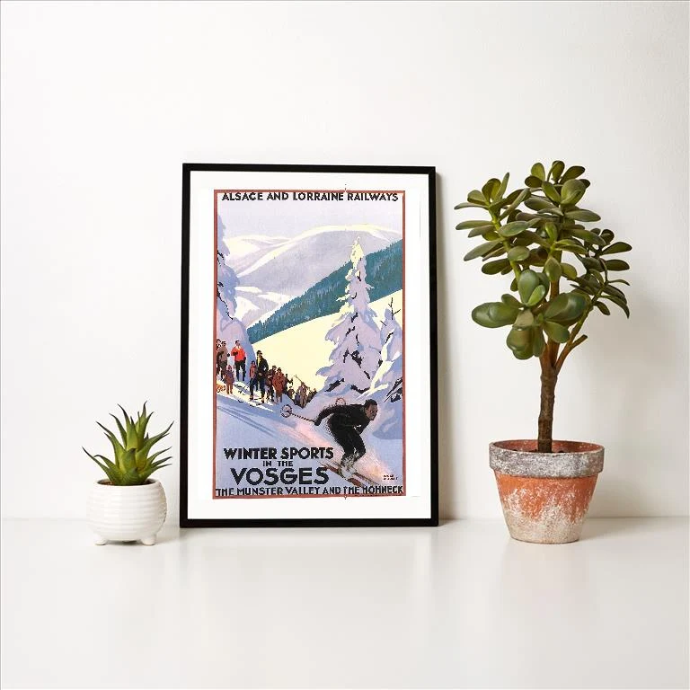 WS-201 Travel Poster for Vosges - Vintage Image Art Print, Individual Print