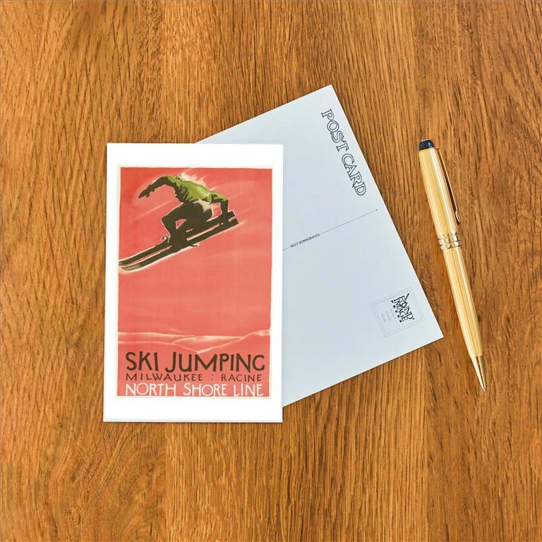 WS-133 Ski Jumping Poster - Vintage Image Postcard, Pack of 10