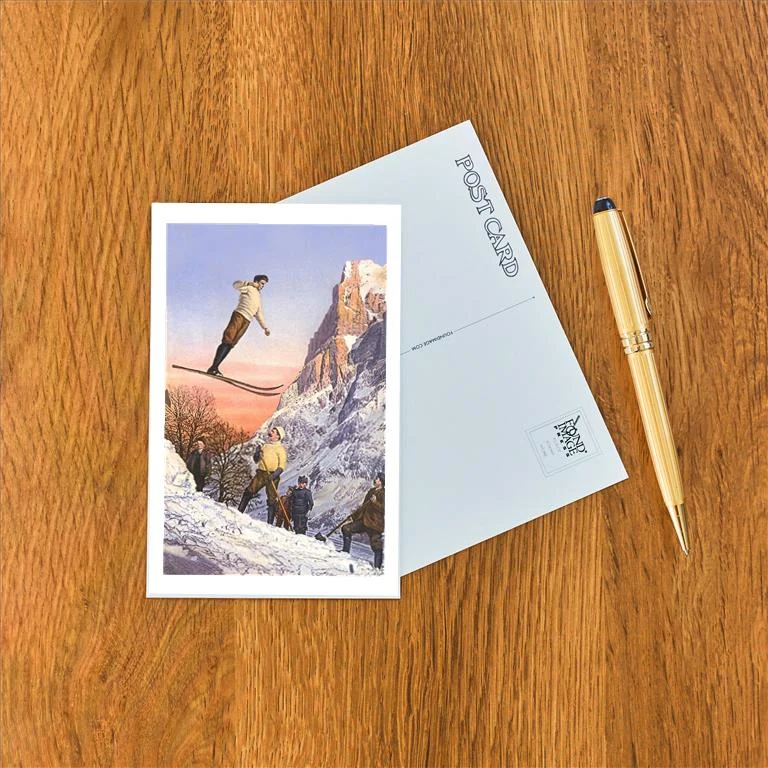 WS-18 Ski Jumper - Vintage Image Postcard, Pack of 10
