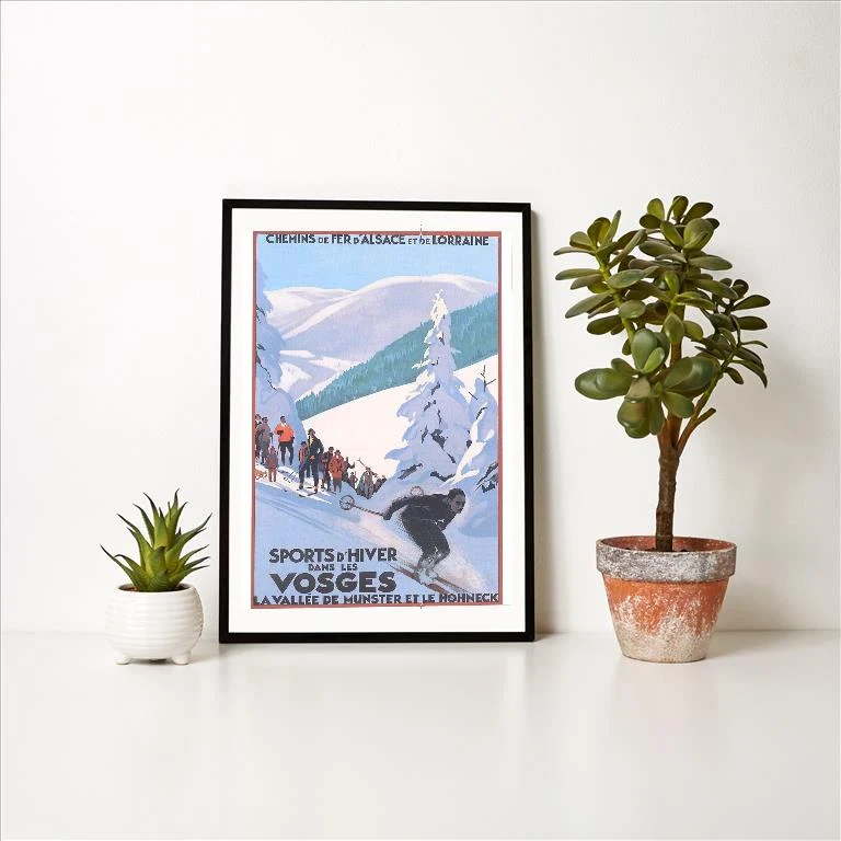 WS-173 Travel Poster for Vosges - Vintage Image Art Print, Individual Print