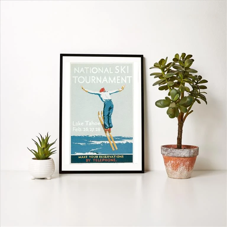 WS-139 Ski Jumper, National Tournament - Vintage Image Art Print, Individual Print