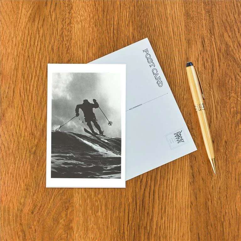 WS-57 Aggressive Downhill Skier - Vintage Image Postcard, Pack of 10