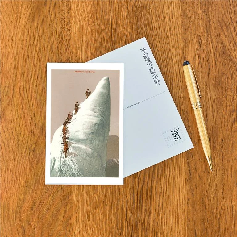 WS-76 Ascending a Serac with Ice Climbing Equipment - Vintage Image Postcard, Pack of 10