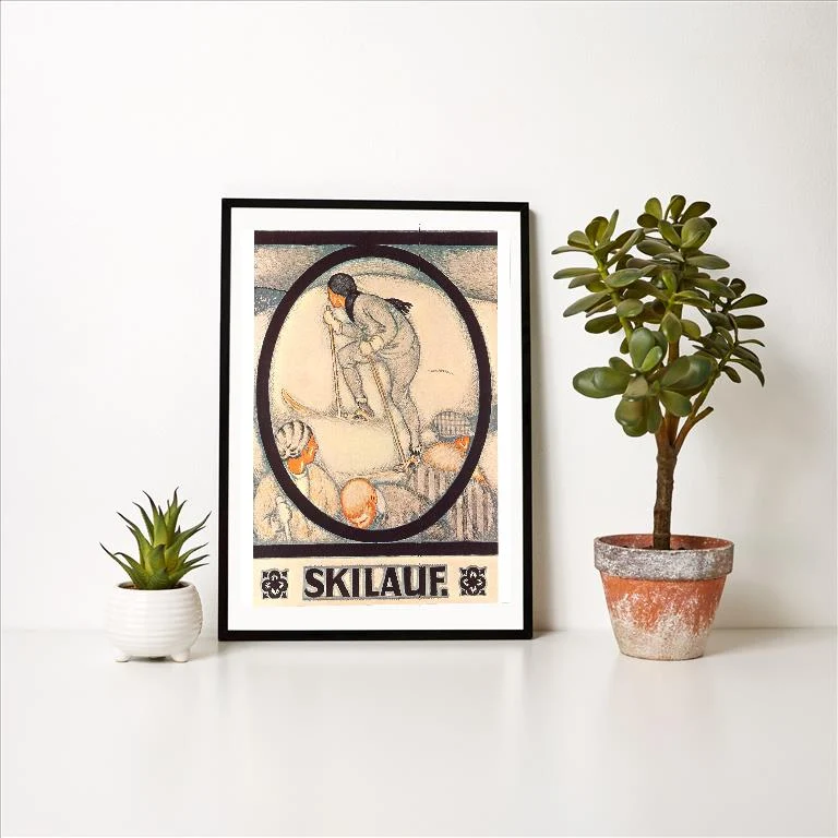 WS-44 German Skiing Poster - Vintage Image Art Print, Individual Print
