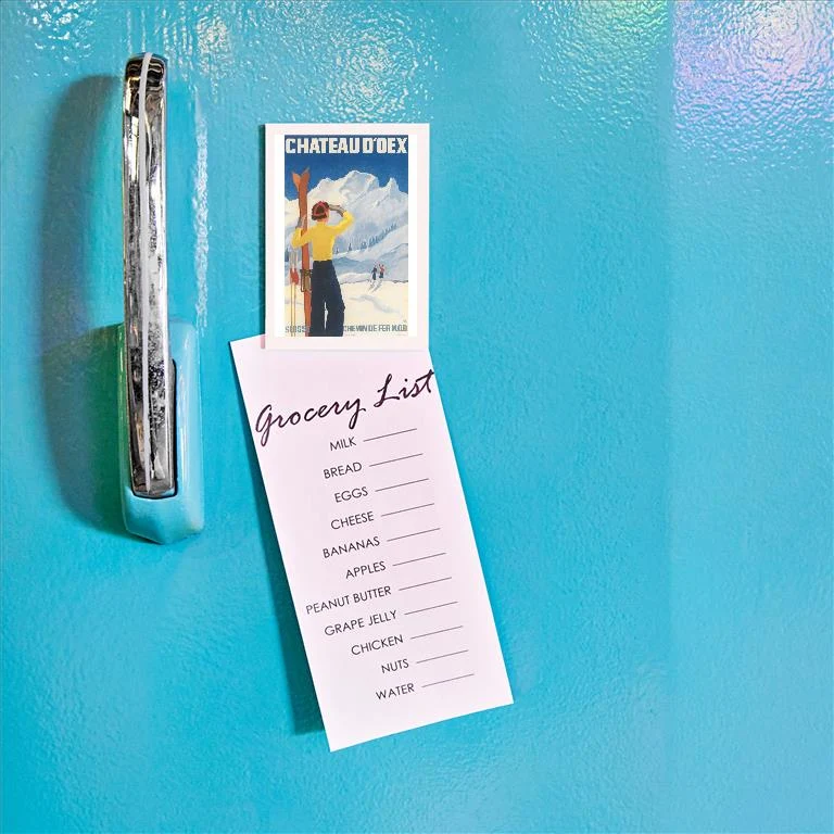 WS-218 Travel Postger for Chateau d'Oex - Vintage Image Magnet, Pack of 6