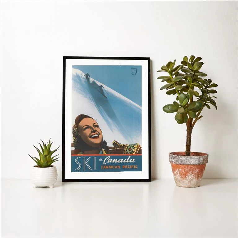 WS-219 Ski Canada Poster - Vintage Image Art Print, Individual Print