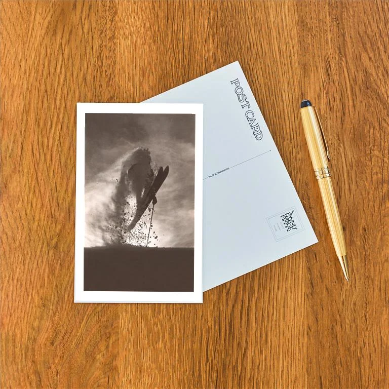 WS-230 Skiing Powder - Vintage Image Postcard, Pack of 10