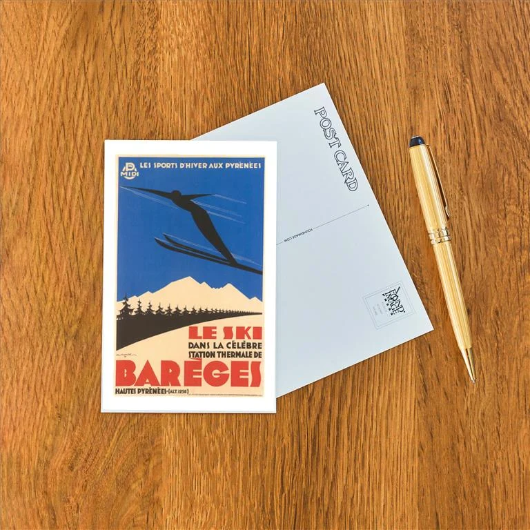 WS-232 Travel Poster, Bareges - Vintage Image Postcard, Pack of 10
