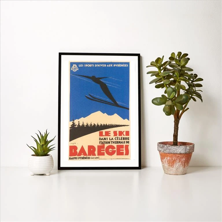 WS-232 Travel Poster, Bareges - Vintage Image Art Print, Individual Print