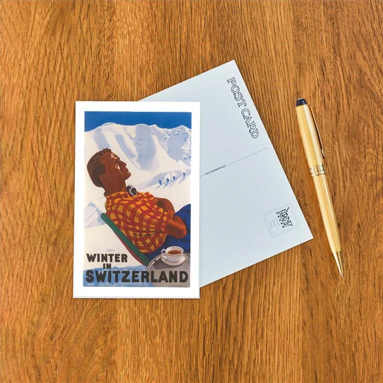 WS-237 Travel Poster, Switzerland - Vintage Image Postcard, Pack of 10