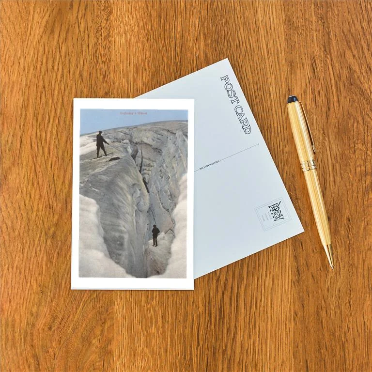 WS-249 Exploring a Glacier - Vintage Image Postcard, Pack of 10