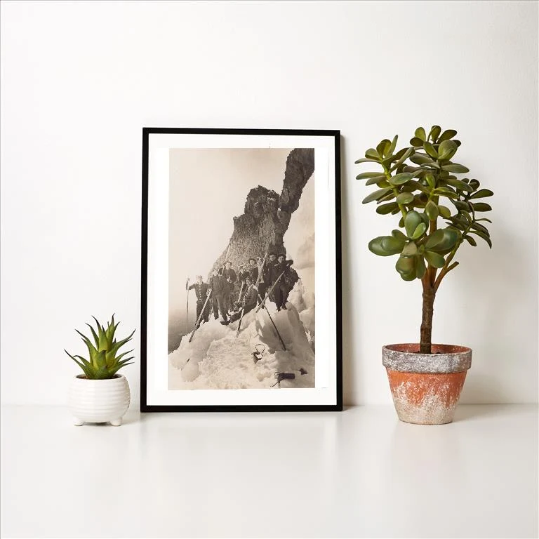 WS-247 Mountain Climbers on Tor - Vintage Image Art Print, Individual Print