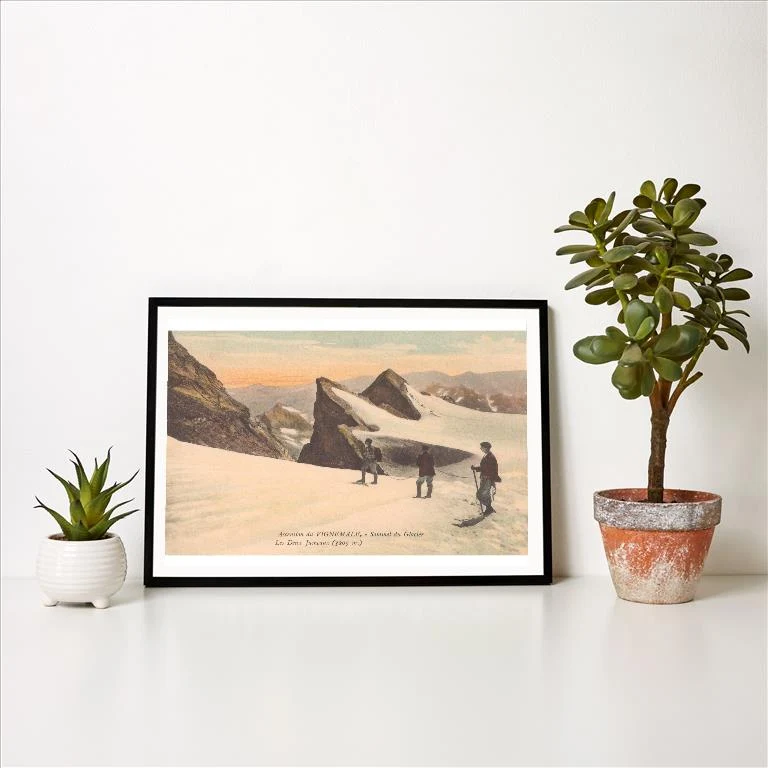 WS-257 Climbing Vignemale - Vintage Image Art Print, Individual Print