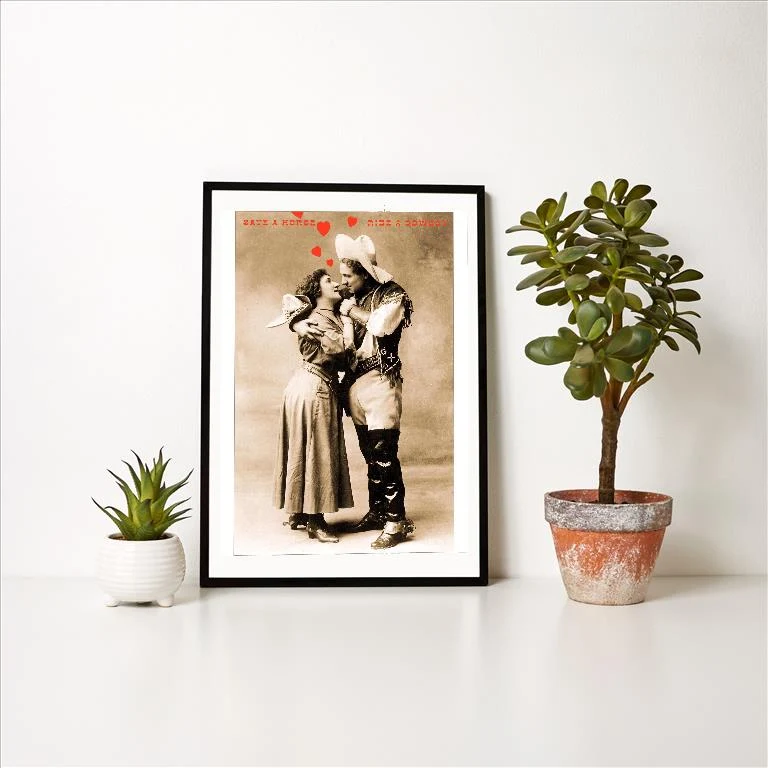 SK-05 Save a Horse, Ride a Cowboy - Vintage Image Art Print, Individual Print