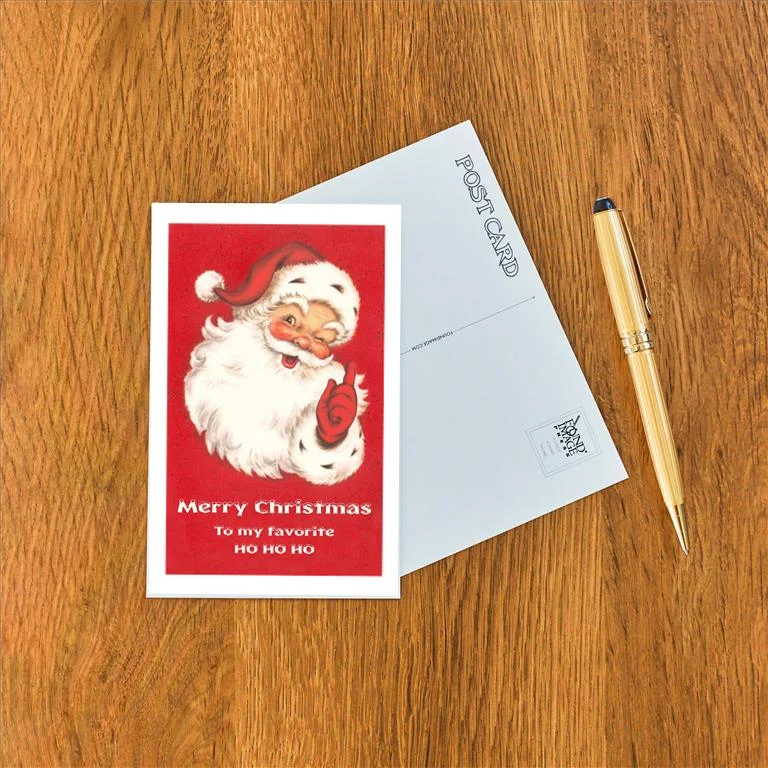 SK-01 Merry Christmas to My Favorite Ho Ho Ho - Vintage Image Postcard, Pack of 10