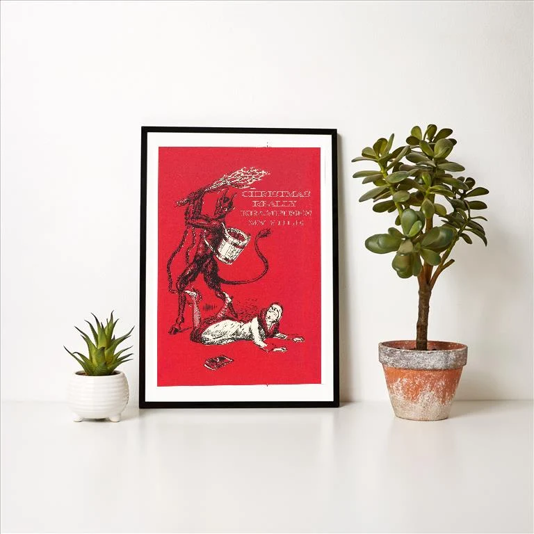 SK-07 Christmas Really Krampuses My Yule - Vintage Image Art Print, Individual Print