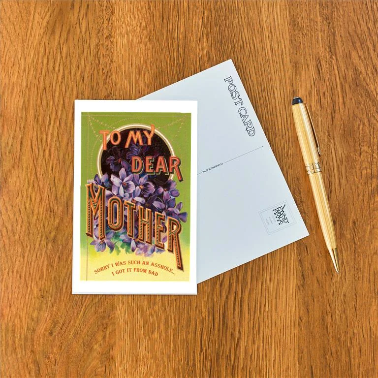 SK-12 Dear Mother I Got it from Dad - Vintage Image Postcard, Pack of 10