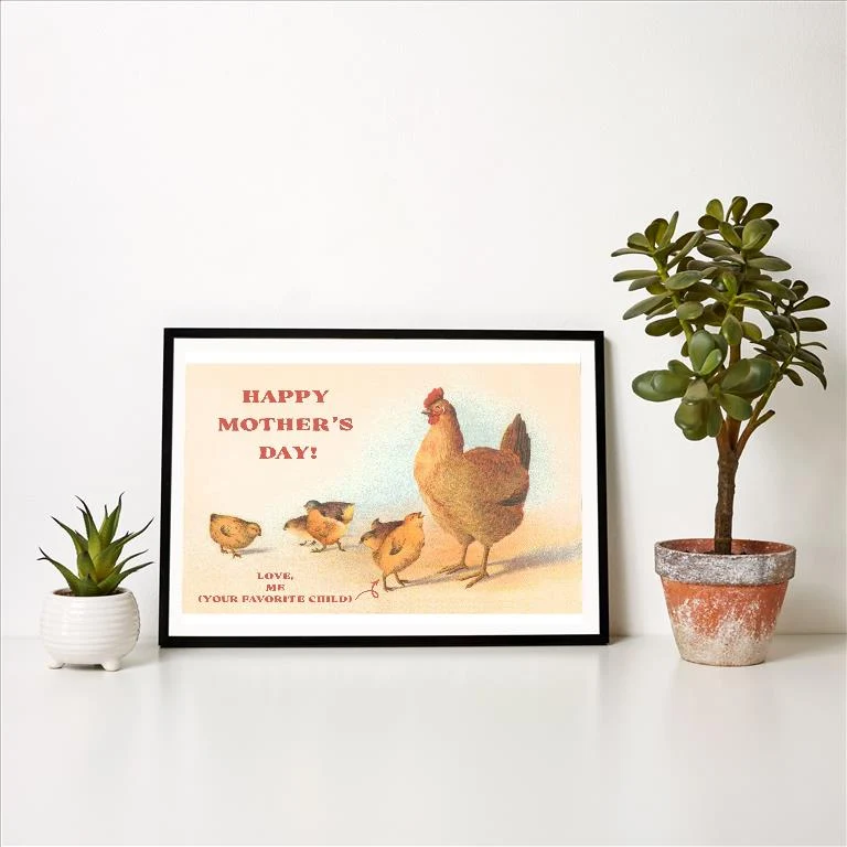 SK-15 Happy Mother's Day from your Favorite Child - Vintage Image Art Print, Individual Print