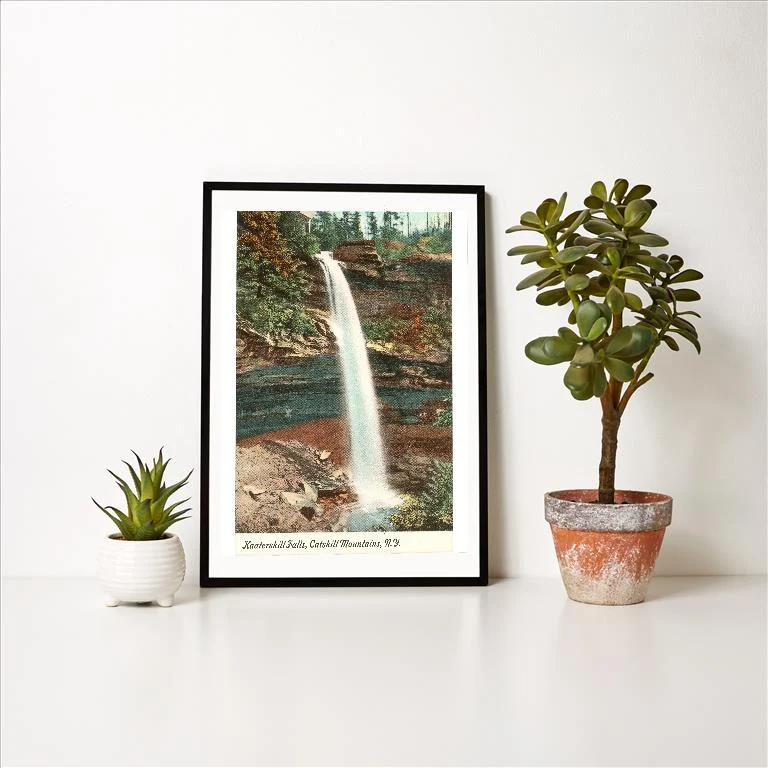 NS-941 Kaaterskill Falls, Catskill Mountains - Vintage Image Art Print, Individual Print