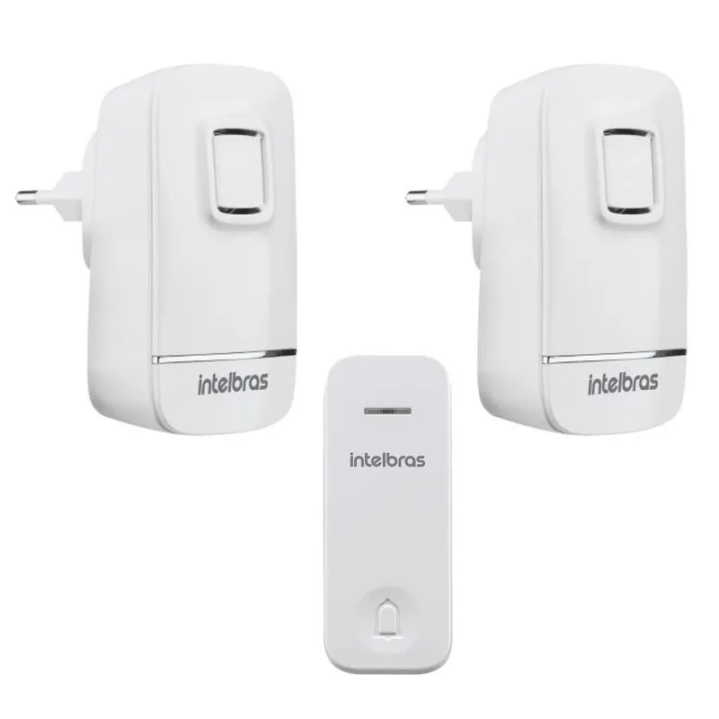 Kit Campainha Sem Fio Cik 200 Intelbras Com 2 Pontos Interno