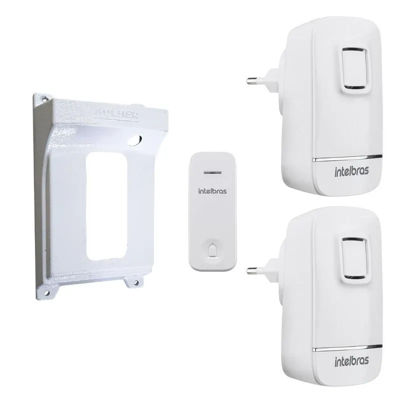 Campainha Sem Fio Volume Ajustavel Protetor 2 Pontos Interno