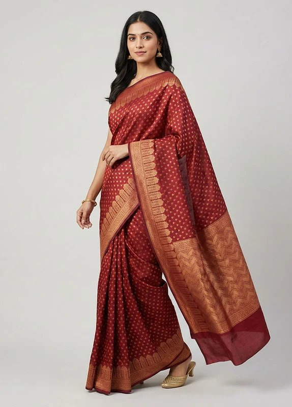 Green Uppada Silk Saree With Blouse Piece One Size