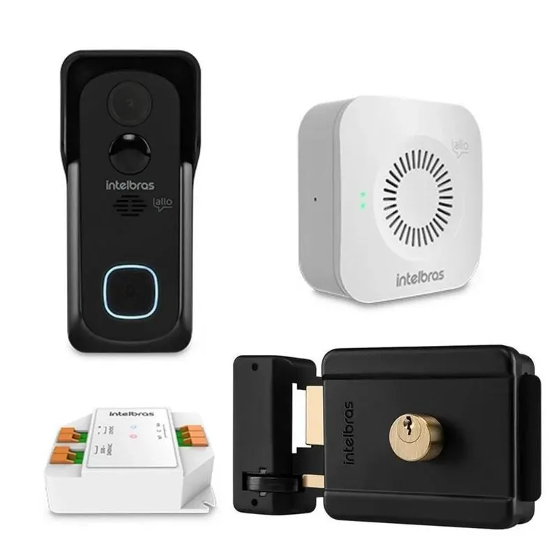 Videoporteiro Wi-fi Intelbras Allo W5+ Com Fechadura Fx 500