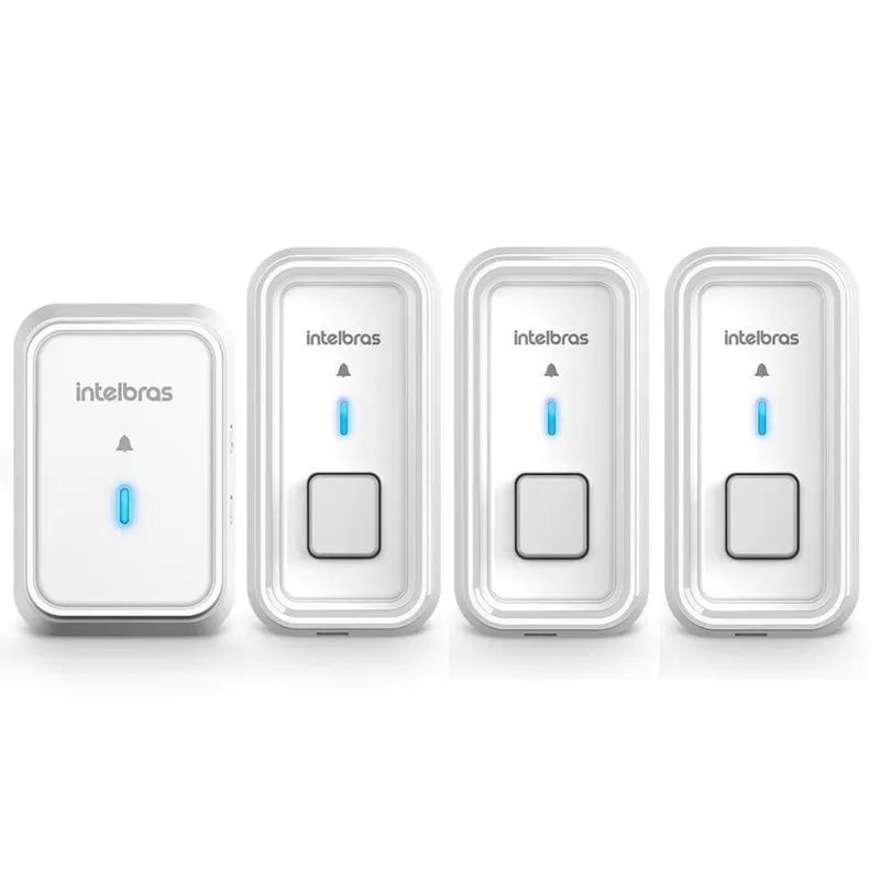 Campainha Sem Fio Cib 101 Intelbras Com 3 Modulos Externo