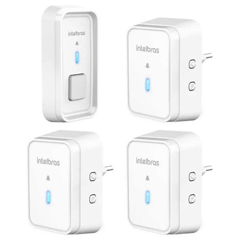 Campainha Sem Fio Cib 101 Intelbras Com 3 Modulos Internos