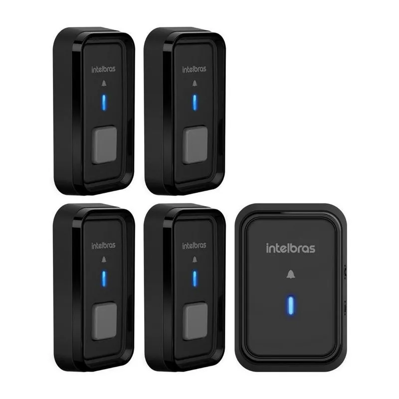 Campainha Sem Fio Cib 101 Com 4 Pontos Externos Intelbras