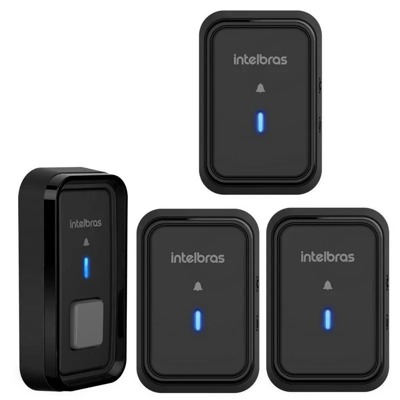 Campainha Sem Fio Cib 101 Com 3 Modulos Internos Intelbras