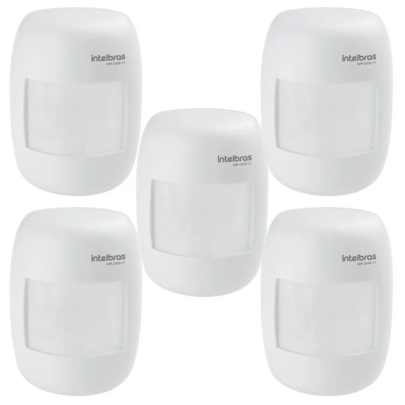 Kit 5 Sensor Movimento Infravermelho Ivp 3000 Cf Intelbras