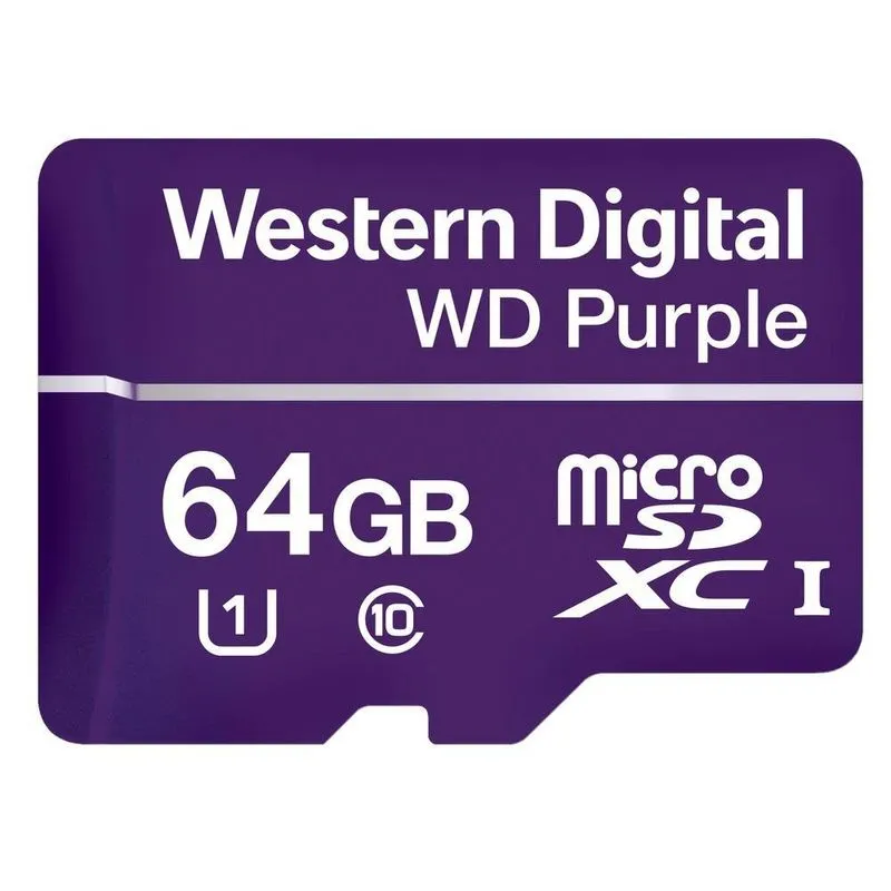 Cartão Micro-sd 64 Gb Wd Purple Para Câmeras De Segurança