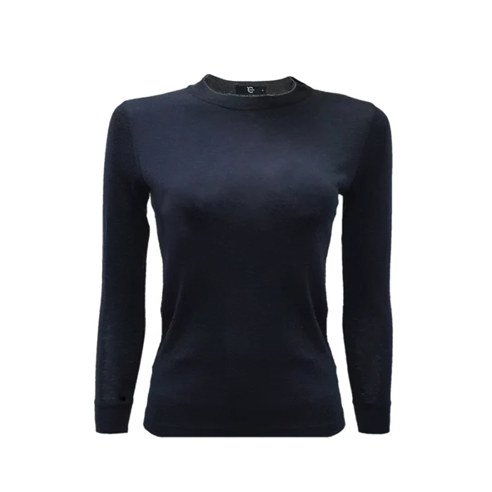 COLDWEAR Ladies Woolmark Certified 100% Merino Wool Thermal Top Black / Extra extra Large