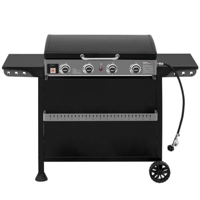 Royal Gourmet PD4001 4-Burner Gas Griddle with Hood and Removable Standing Cart 30-in