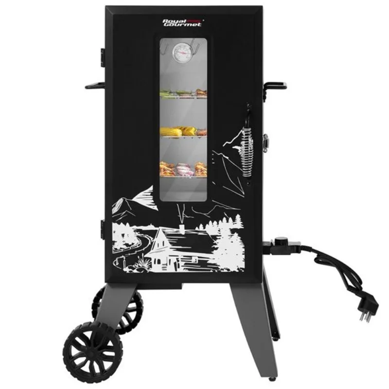 Royal Gourmet SE2806 Analog Electric Smoker with 3 Chrome-Plated Racks and Adjustable Temperature 28-in