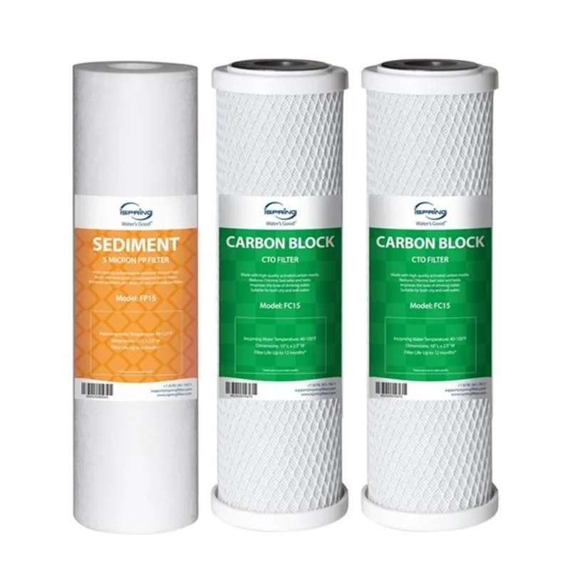 iSpring Replacement Filter Set Sediment and Carbon 10-in