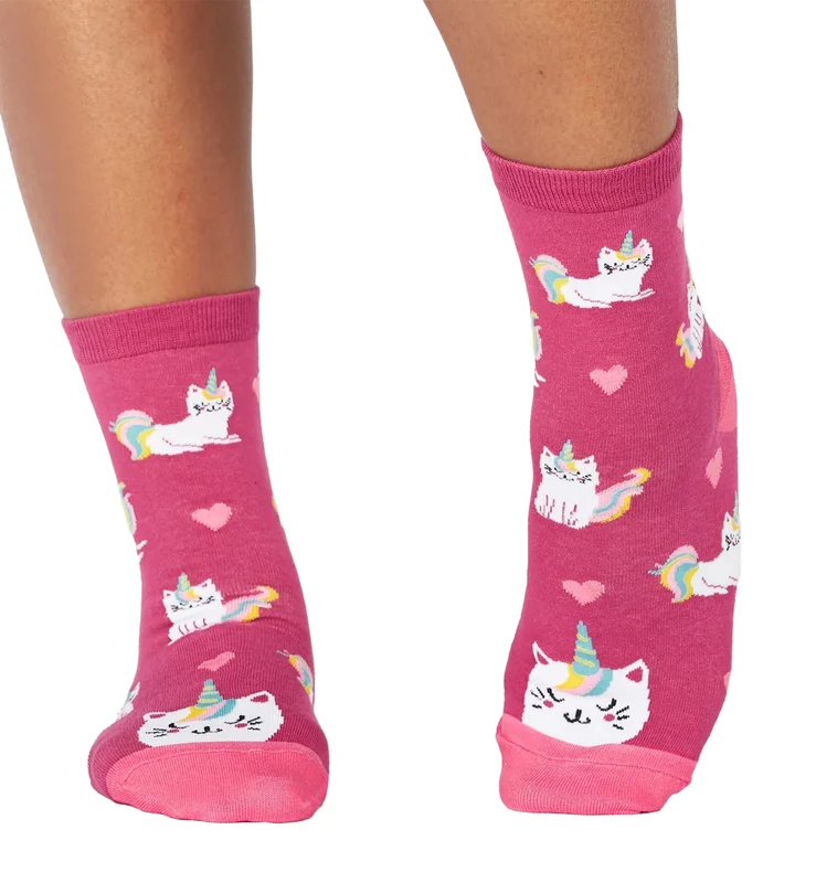 SOCK it to me Women's Crew Socks (SITMWCS) - Look At Me Meow One Size