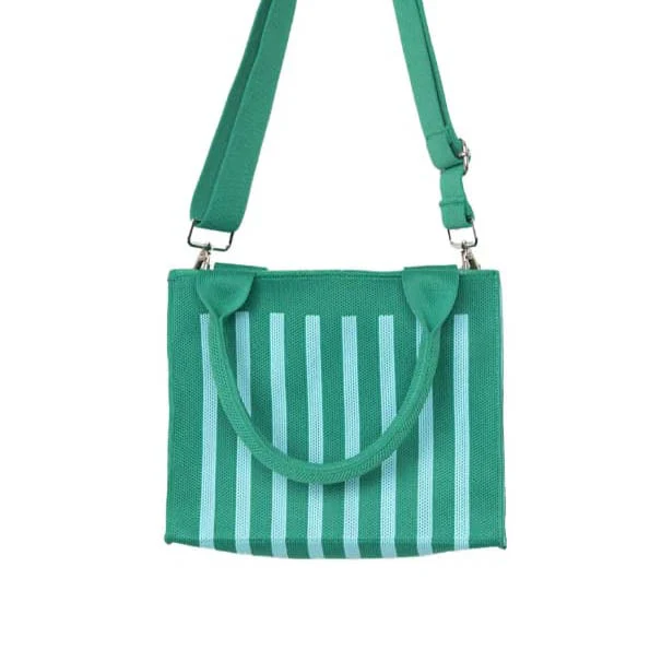 KatyDid Striped Structured Mini Tote GREEN / OS