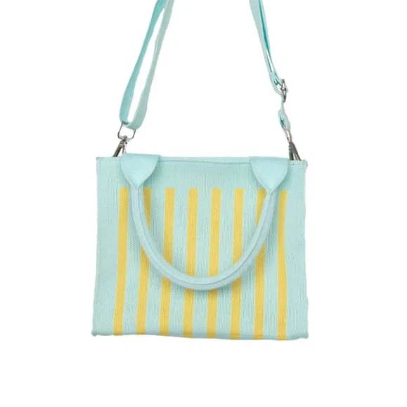 KatyDid Striped Structured Mini Tote MINT / OS