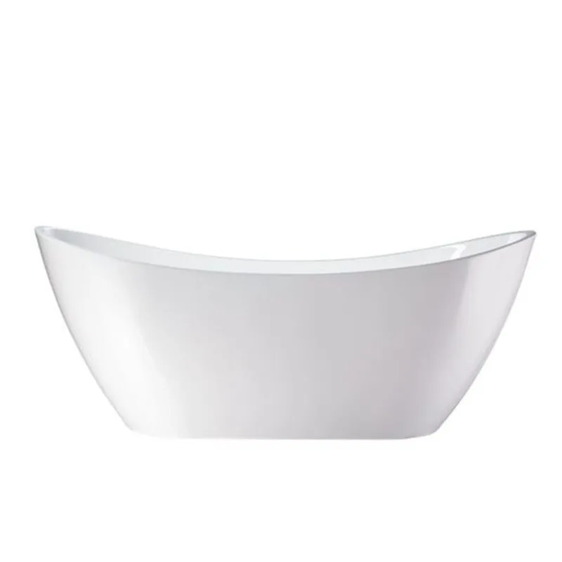 Vanity Art 71 x 32-in Acrylic Flat Bottom Oval Freestanding Bathtub - White/Oil Rubbed Bronze