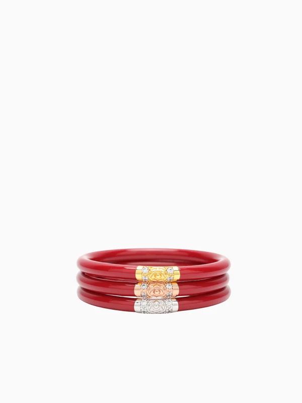 Three Kings All Weather Bangles (AWB) - Red Red / L