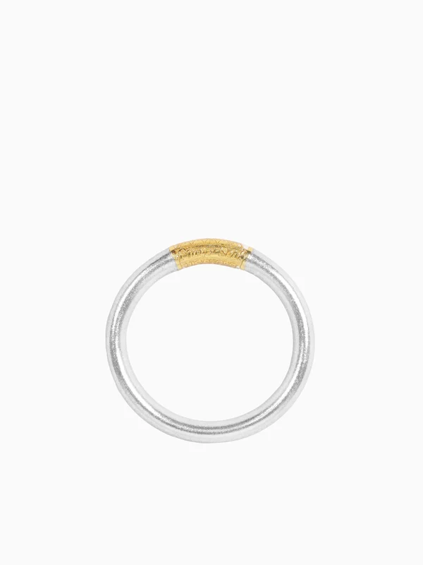 Silver Tzubbie All Weather Bangle (AWB) - Serenity Prayer Silver / XL
