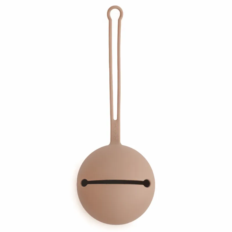 Porta Chupeta De Silicone Ball Nude Mushie
