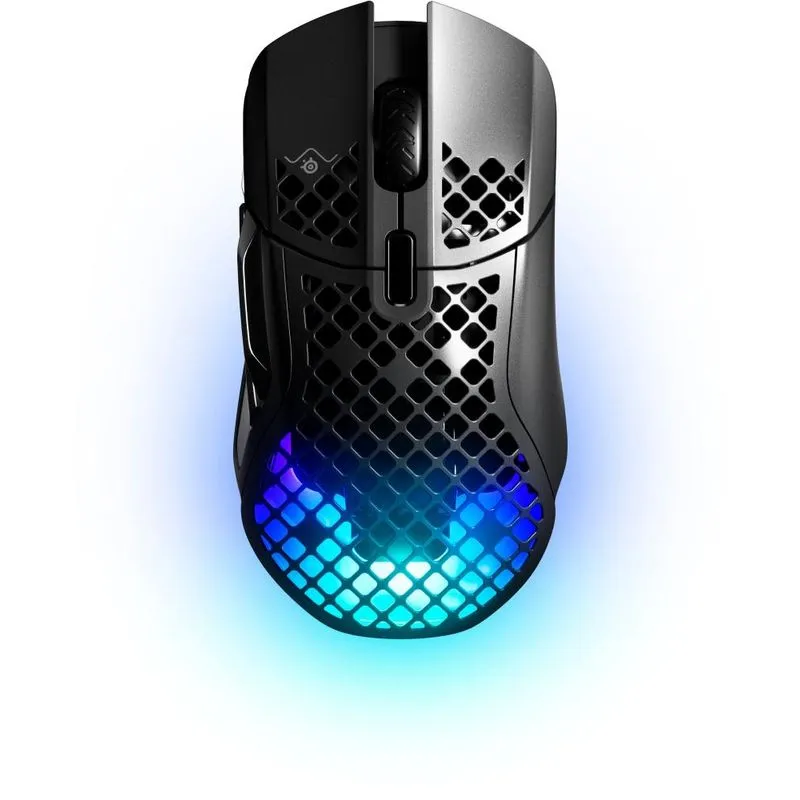 SteelSeries - Aerox 5 Ultra Leve Honeycomb Resistente à Água Sem Fio RGB Mouse Óptico - Preto-62406