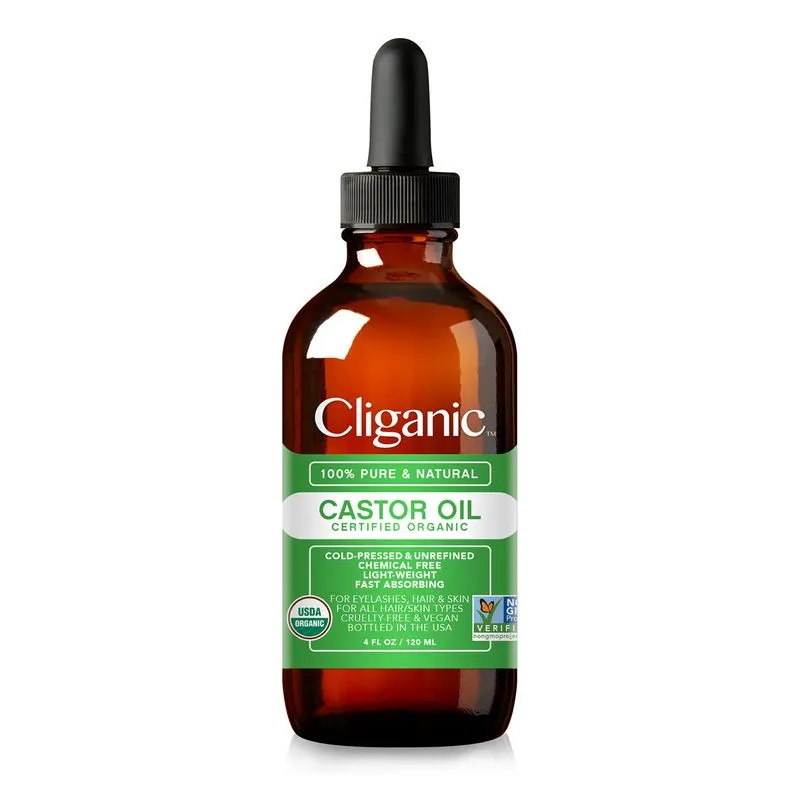 Óleo De Rícino Cliganic Organic 120 Ml Prensado A Frio Unissex