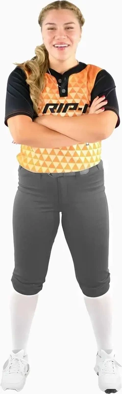 RIP-IT Revolution Women's Softball Pants (Athletic Fit) - Charcoal Gray-Dark / Ladies L