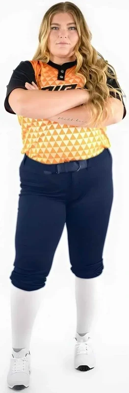 RIP-IT Revolution Women's Softball Pants (Curvy Fit) - Navy Blue-Navy / Ladies M